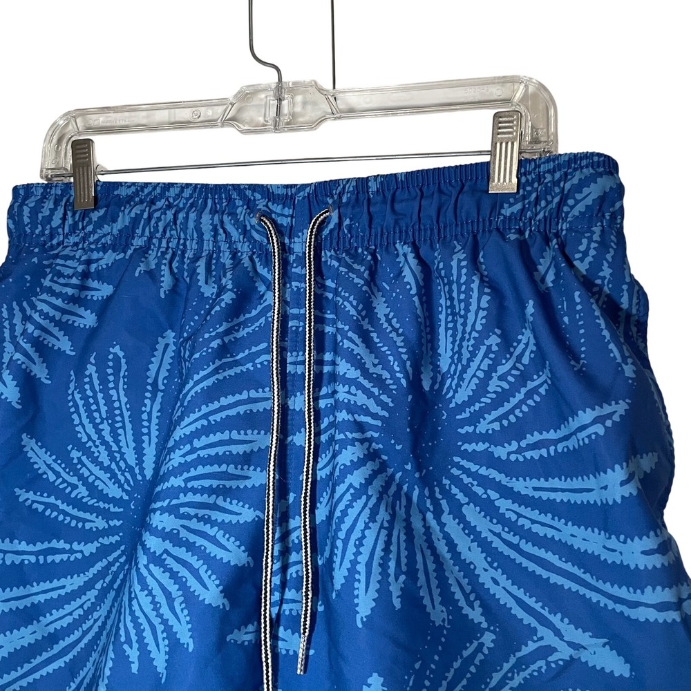 Speedo Swim Trunks Mens Large Blue Floral Mesh Lined 6in Inseam Boardshort - Picture 2 of 7